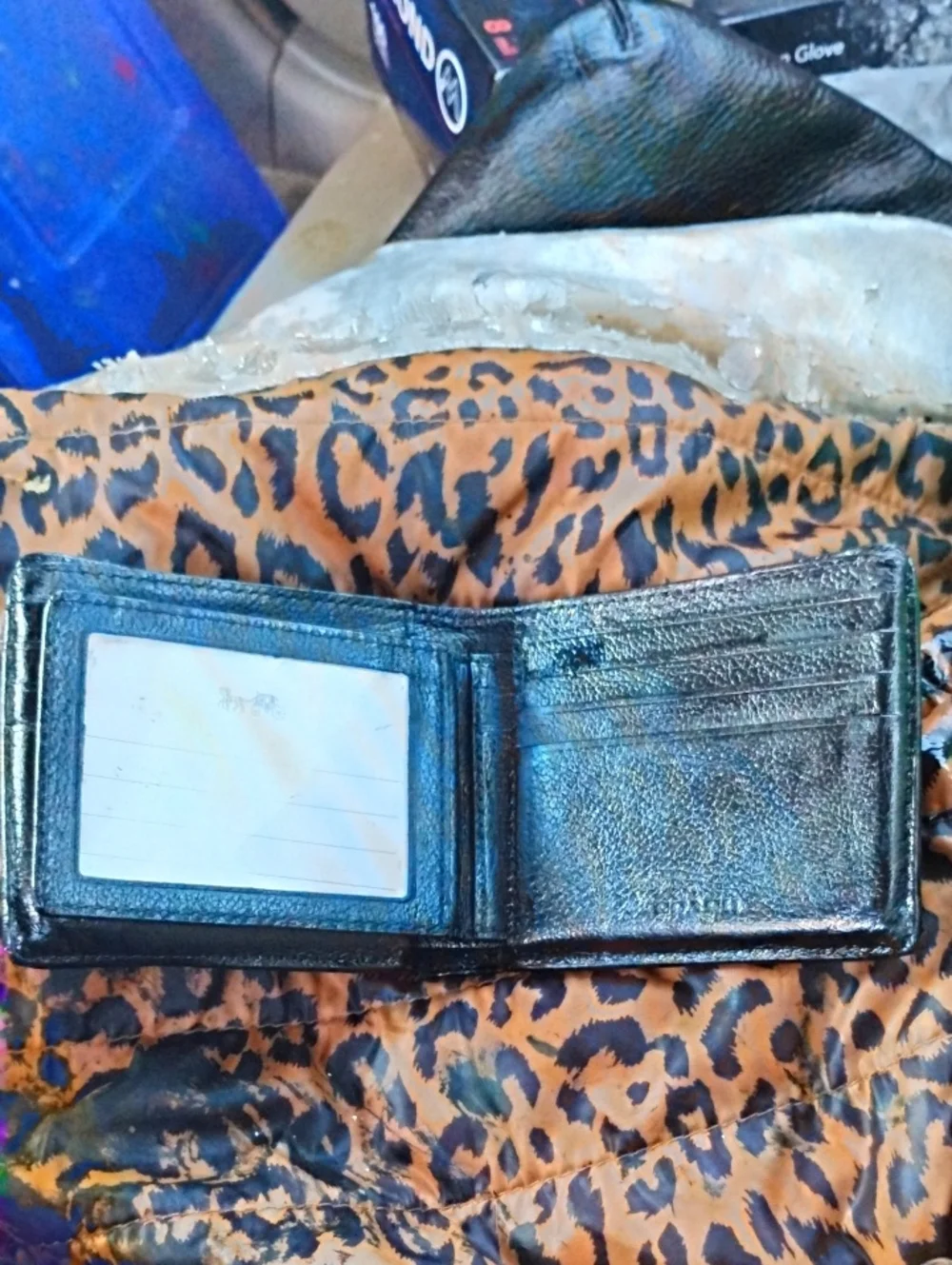 Coach Men's Teal Leather Bifold Wallet
